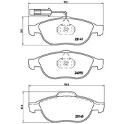 Brembo 4 x Front Brake Pad Set fits Alfa Romeo 147 2001-2010 1.6 2.0