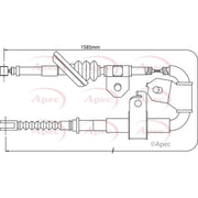 Apec Handbrake Cable Right Rear CAB1431