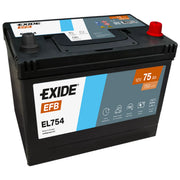 Exide Battery 12V 75Ah 750A EL754