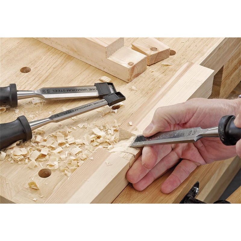 Draper Soft Grip Bevel Edge Wood Chisel Set (4 Piece) 83351 Draper - Dynamic Drive