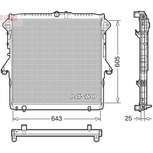 Denso Engine Radiator fits Ford Ranger 2011 on 3.2