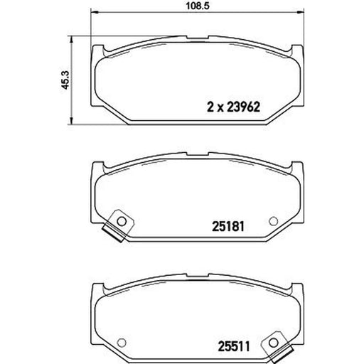 Mintex Front Brake Pad Set fits Suzuki Swift III 2005-2017 1.2 1.3 1.5 1.6