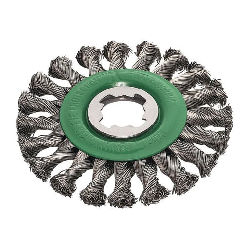 Lessmann X-Lock Stainless Steel Knot Wheel Brush 125mm Non Spark Lessmann - Dynamic Drive