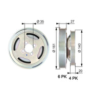 Gates Crank Shaft Belt Pulley TVD1075
