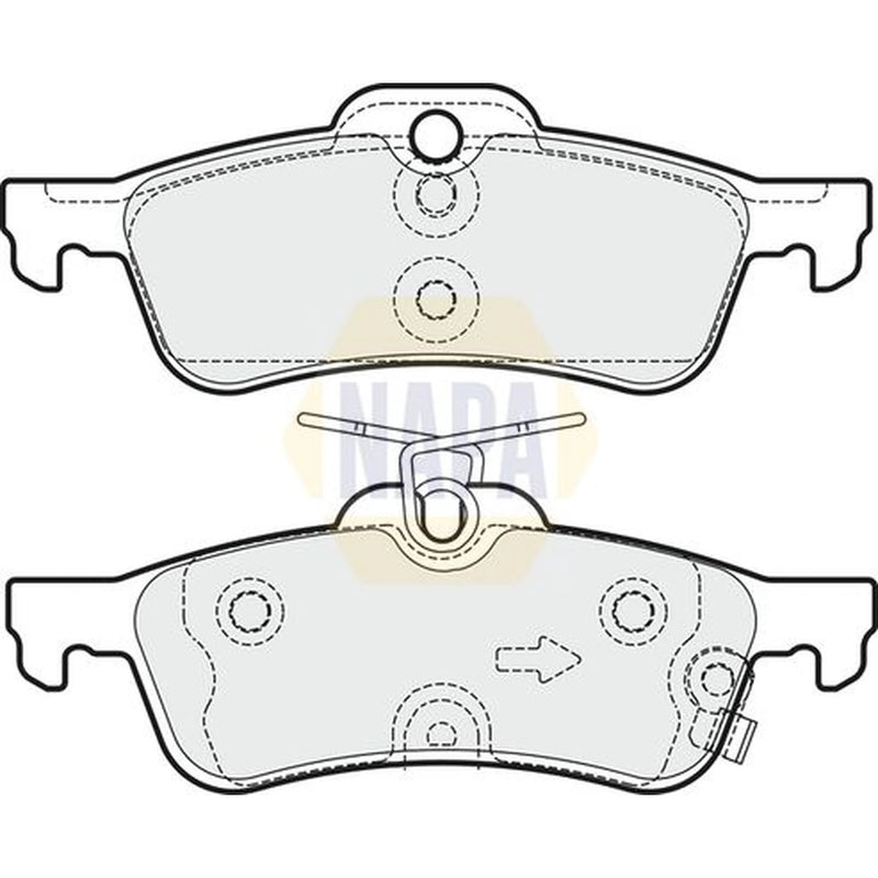 NAPA Rear Brake Pad Set fits Honda Civic IX 2012-2016 1.4 1.6 1.8 2.0 2.2