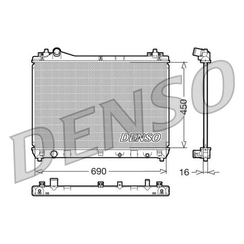 Denso Engine Radiator fits Suzuki Grand Vitara II 2005-2015 1.9