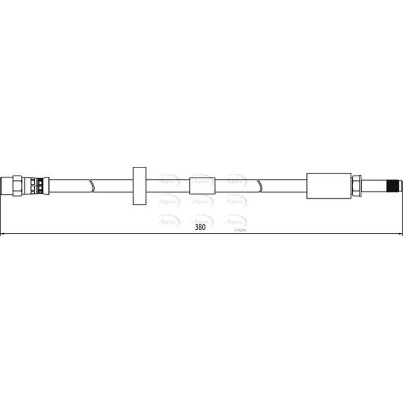 Apec Brake Hydraulic Hose Line Front fits Volvo S60 I 2003-2010