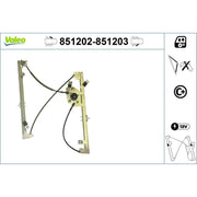 Valeo Electric Window Regulator Lifter Right Front 851203