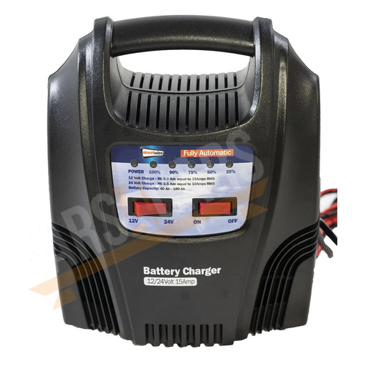 Streetwize Fully Automatic Battery Trickle Charger 12/24Volt 15Amp Car Van Truck