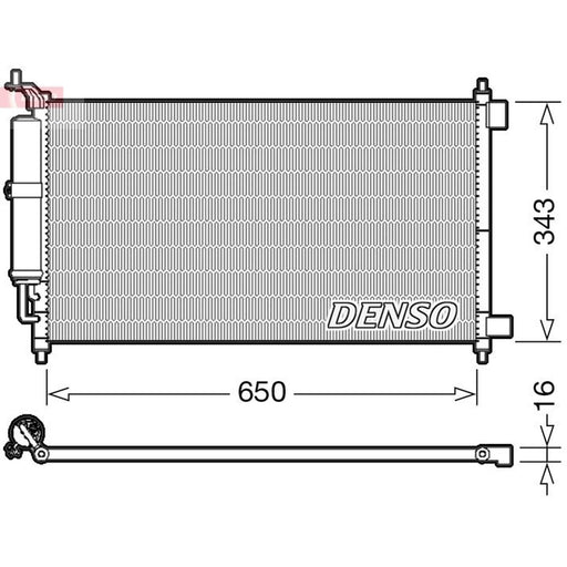 Denso Air Conditioning Condenser fits Nissan Juke 2013-2019 1.6