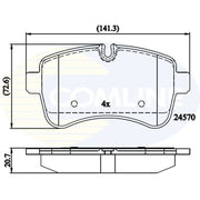 Comline 4 x Rear Brake Pad Set fits Iveco Daily III 2002-2007