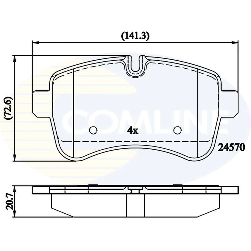 Comline 4 x Rear Brake Pad Set fits Iveco Daily III 2002-2007