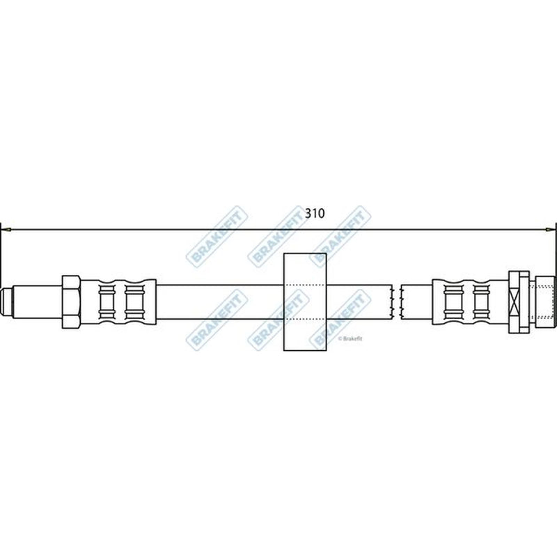 Apec Brake Hydraulic Hose Line Rear fits Ford Mondeo 2000-2007 1.8 2.0 2.2 3.0