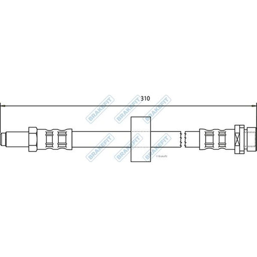 Apec Brake Hydraulic Hose Line Rear fits Ford Mondeo 2000-2007 1.8 2.0 2.2 3.0