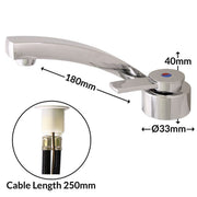 Florenz Kompakt Chrome Mixer Tap Compact and Durable Mixer Tap for Caravans/M Florenz - Dynamic Drive
