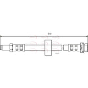 Apec Brake Hydraulic Hose Line Rear fits Ford Mondeo 2000-2007 1.8 2.0 2.2 3.0