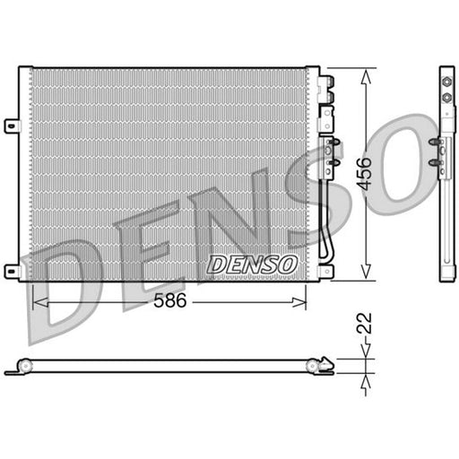 Denso Air Conditioning Condenser fits Jeep Commander 2005-2010 3.0 3.7 4.7 5.7