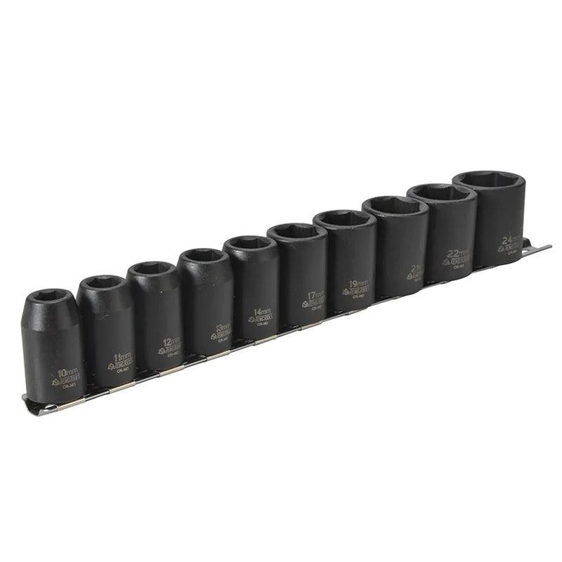 Teng 1/2in Drive 9121 Impact Socket Set, 10 Piece - 9121