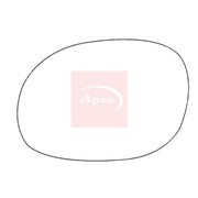 Apec Exterior Wing Mirror Glass Left fits Citroën C2 2003-2012 1.1 1.4 1.6