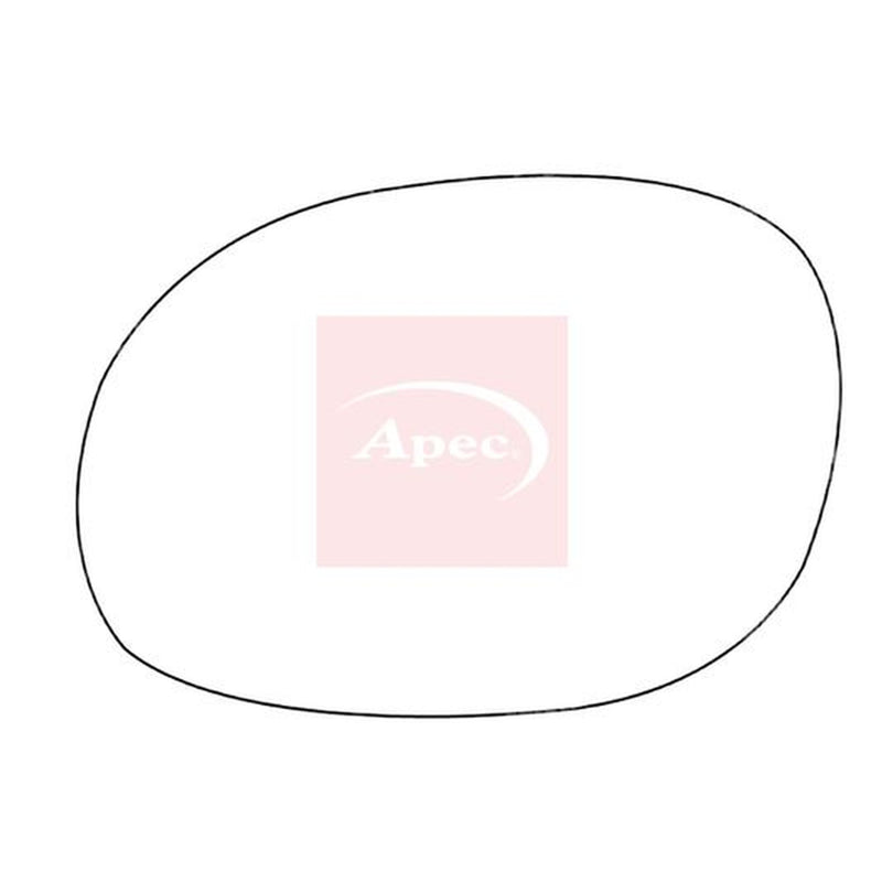 Apec Exterior Wing Mirror Glass Left fits Citroën C2 2003-2012 1.1 1.4 1.6