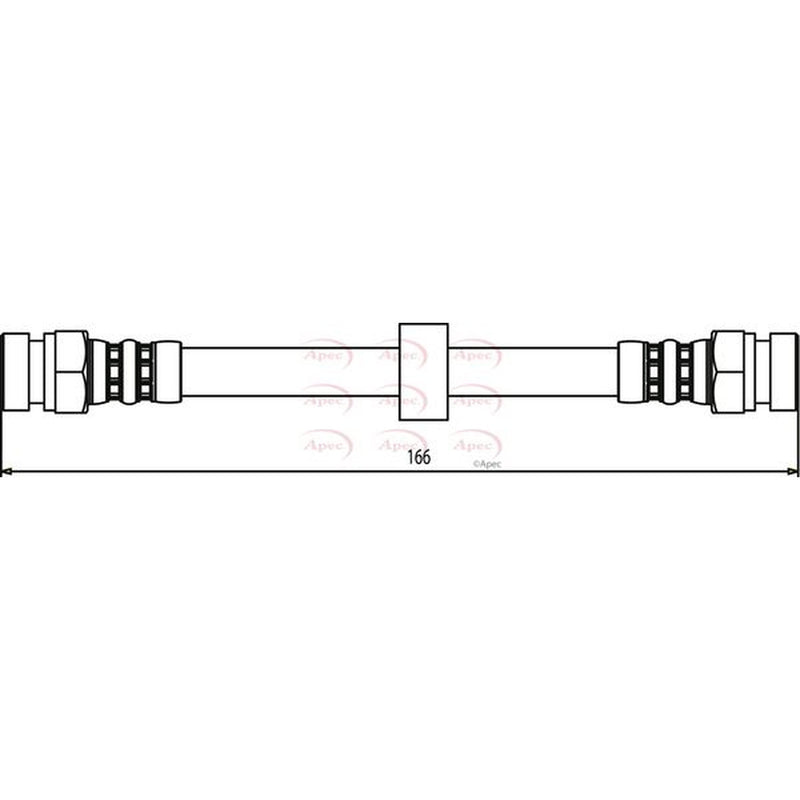 Apec Brake Hydraulic Hose Line Rear fits Seat Cordoba 1993-2002