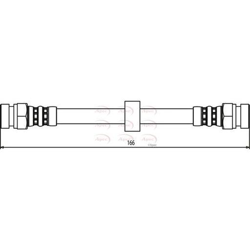 Apec Brake Hydraulic Hose Line Rear HOS3449