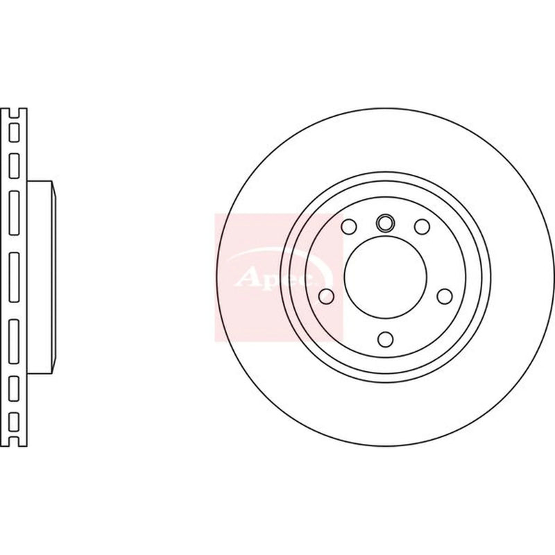 Apec 2 x Vented Front Brake Discs DSK2181-x2