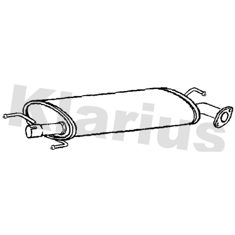 Klarius Box With Centre Pipe Centre fits Toyota Rav 4 IV 2012-2019 2.0