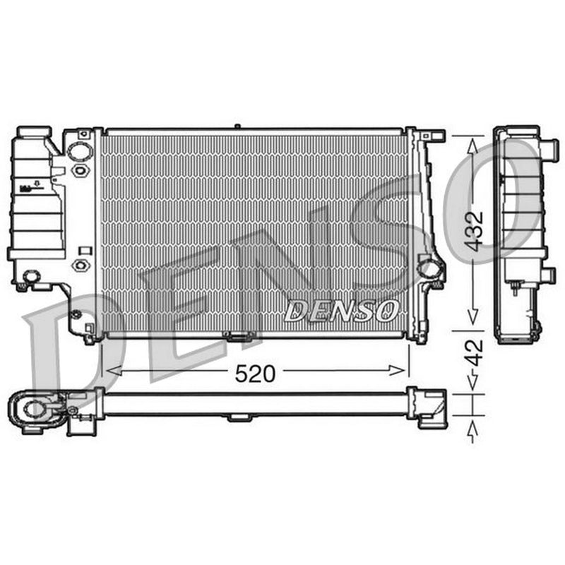 Denso Engine Radiator fits BMW 5 1987-1996