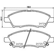 DON Front Brake Pad Set fits Nissan Micra IV 2010-2020 1.2