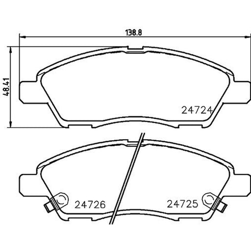 DON Front Brake Pad Set fits Nissan Micra IV 2010-2020 1.2