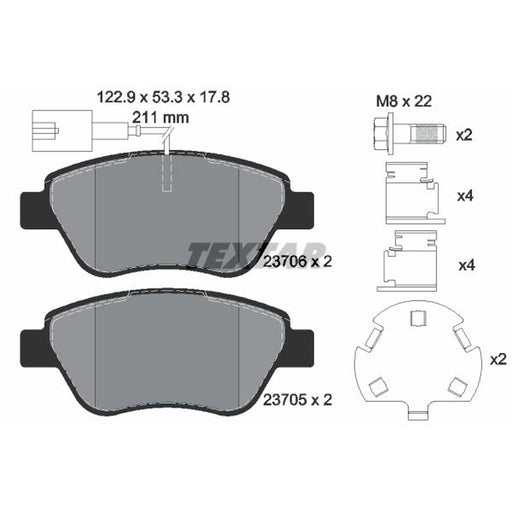 Textar Front Brake Pad Set 2370601