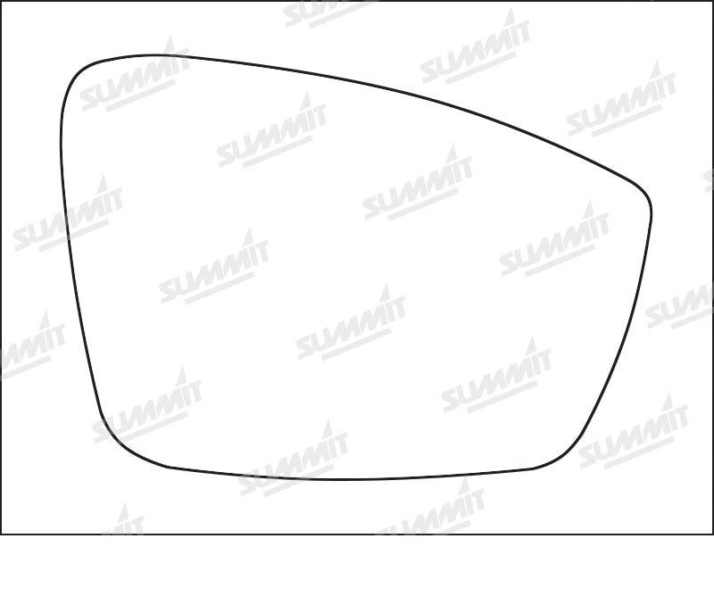 Summit Stick-On Standard Mirror Glass fits VW Up 12 on RHS Summit - Bars 4 Cars