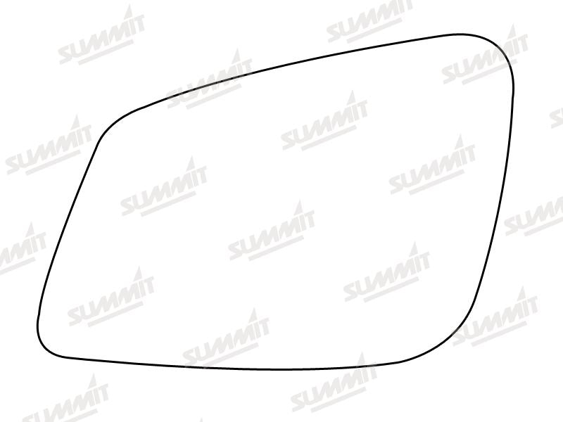 Summit Stick-On Standard Mirror Glass fits BMW 5 Series 10 on LHS Summit - Bars 4 Cars