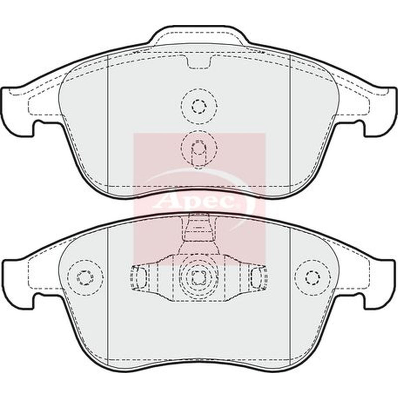 Apec Front Brake Pad Set fits Renault Laguna 2008-2015 1.5 2.0