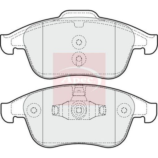 Apec Front Brake Pad Set fits Renault Laguna 2008-2015 1.5 2.0