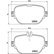 DON Rear Brake Pad Set fits Mercedes-Benz E-Class T-Model 2020-2023 213.211