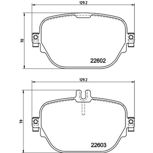 DON Rear Brake Pad Set fits Mercedes-Benz E-Class T-Model 2020-2023 213.211