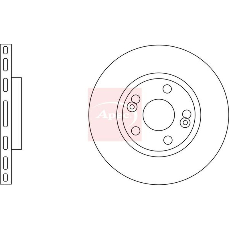 Apec Front Brake Vented Discs & Pads fits Renault Espace 1996-2000 2.0 2.2 3.0