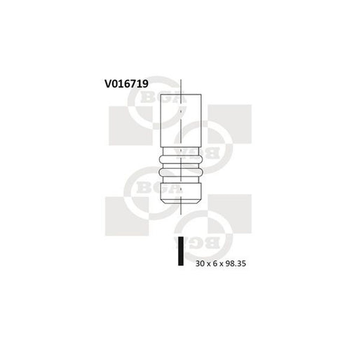 BGA Engine Exhaust Valve 30mm Head fits Audi A1 2010-2015 1.2