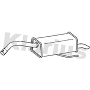 Klarius Box With Tail Pipe Rear fits Renault Clio 2000-2009 2.0