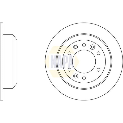 NAPA 2 x Solid Brake Discs fits Kia Sedona 2006-2015 2.2 2.7 2.9