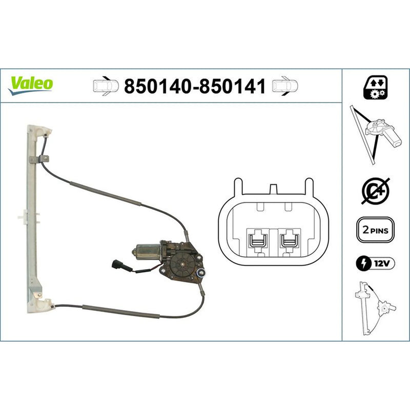 Valeo Electric Window Regulator Lifter Left Front 850140