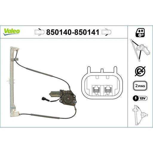 Valeo Electric Window Regulator Lifter Right Front 850141