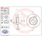 Brembo Front Brake Discs & Pads fits Fiat Punto 1993-2012 1.1 1.2 1.7 188.030