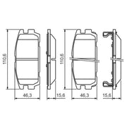 Bosch Front & Rear Pads fits Hyundai Terracan 2003-2006 2.9