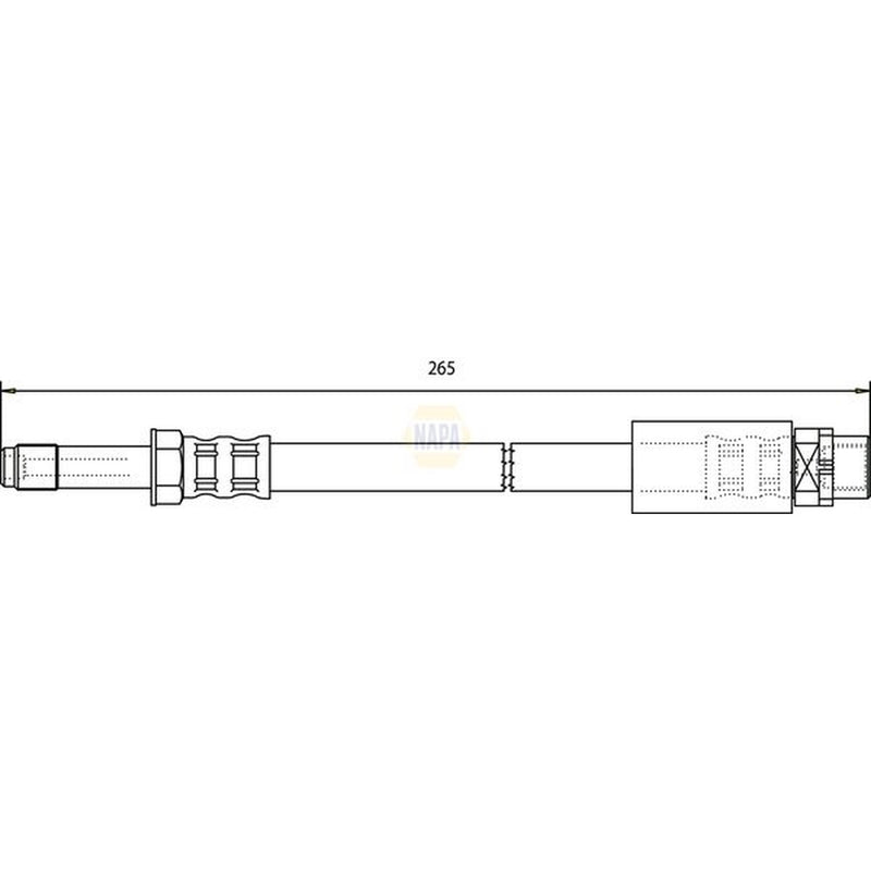 NAPA Brake Hydraulic Hose Line Rear fits BMW 1 2004-2013