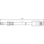 NAPA Brake Hydraulic Hose Line Rear NBH1009