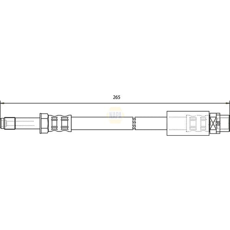 NAPA Brake Hydraulic Hose Line Rear NBH1009