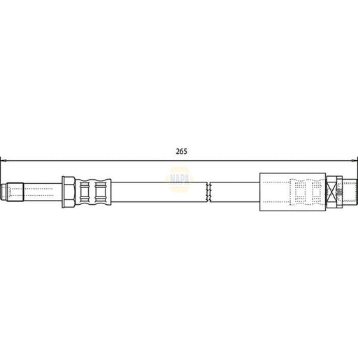 NAPA Brake Hydraulic Hose Line Rear NBH1009